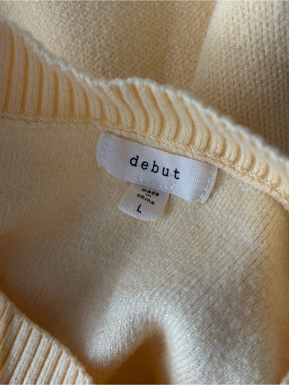 DEBUT floral knit pullover crew neck sweater size Large. - Picture 7 of 7
